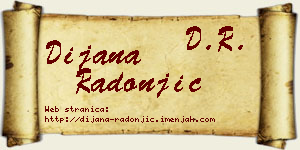 Dijana Radonjić vizit kartica